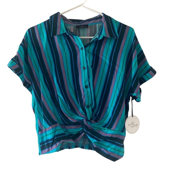 milk & honey Tops - Milk & Honey striped crop top
